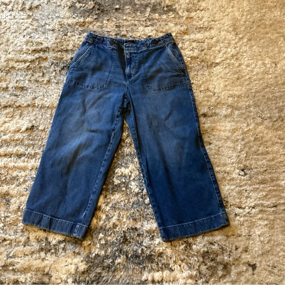 TALBOTS Wide Leg Crop Jeans Medium Wash Women’s 8P - Picture 1 of 8